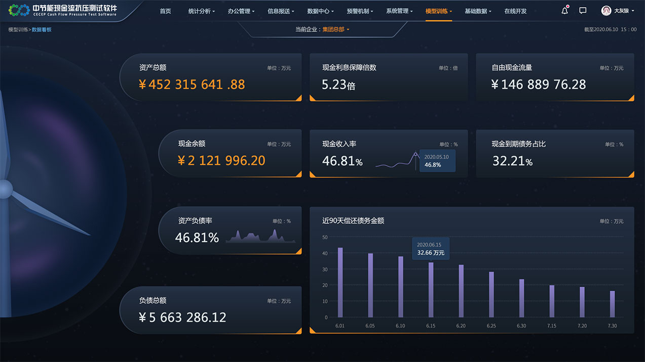 中節(jié)能現(xiàn)金流抗壓測試軟件交互及界面設(shè)計